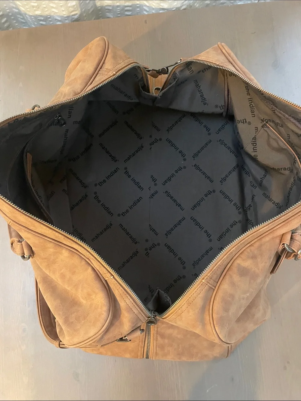 Indian Maharadja Retro Weekender Bag Golden Oldie Duffle Travel Gym Carry On